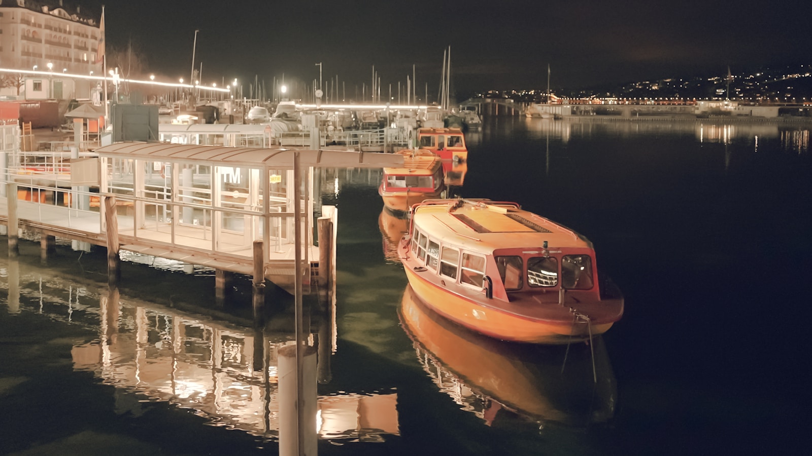 a couple of boats that are sitting in the water